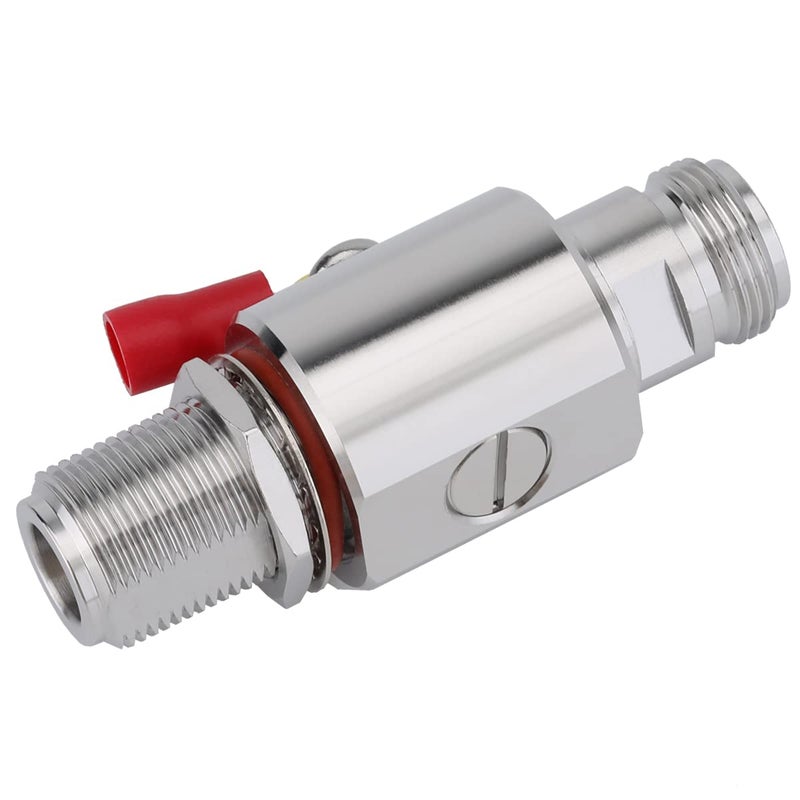 Riotaxy Lightning arrestor N Female to N Female Bulkhead Lightning Surge Protector IP67 with 90 V Gas Tube 50 Ohm DC-3GHz - Image 1